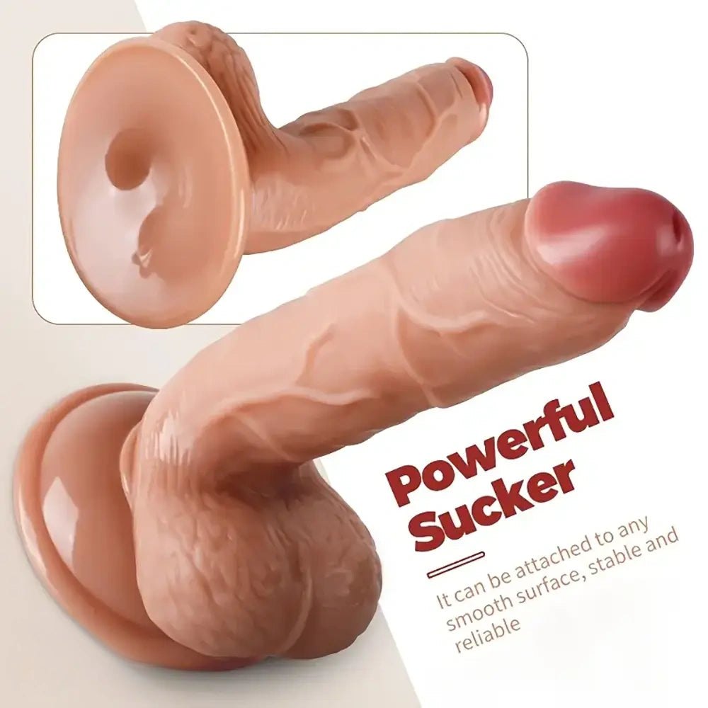 Realistic PVC Dildo 7.09in - Flesh Realistic PVC Dildo