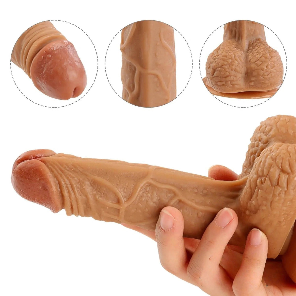 Realistic PVC Dildo 7.1in - Realistic Dildo For Anus