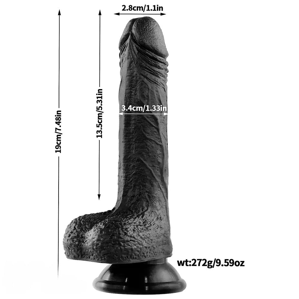 Realistic PVC Dildo 7.08in - Realistic Suction Cup Dildo