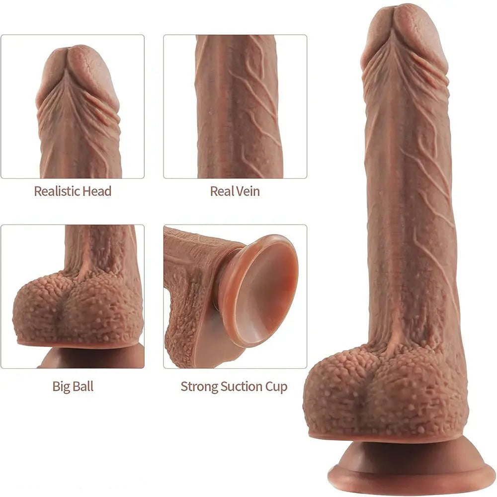 Realistic PVC Dildo 7.08in - Realistic Suction Cup Dildo