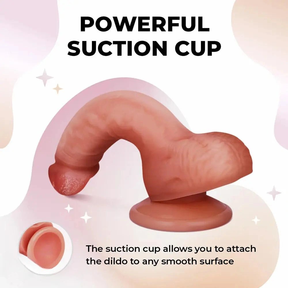 Realistic PVC Dildo 7.08in - Realistic Suction Cup Dildo