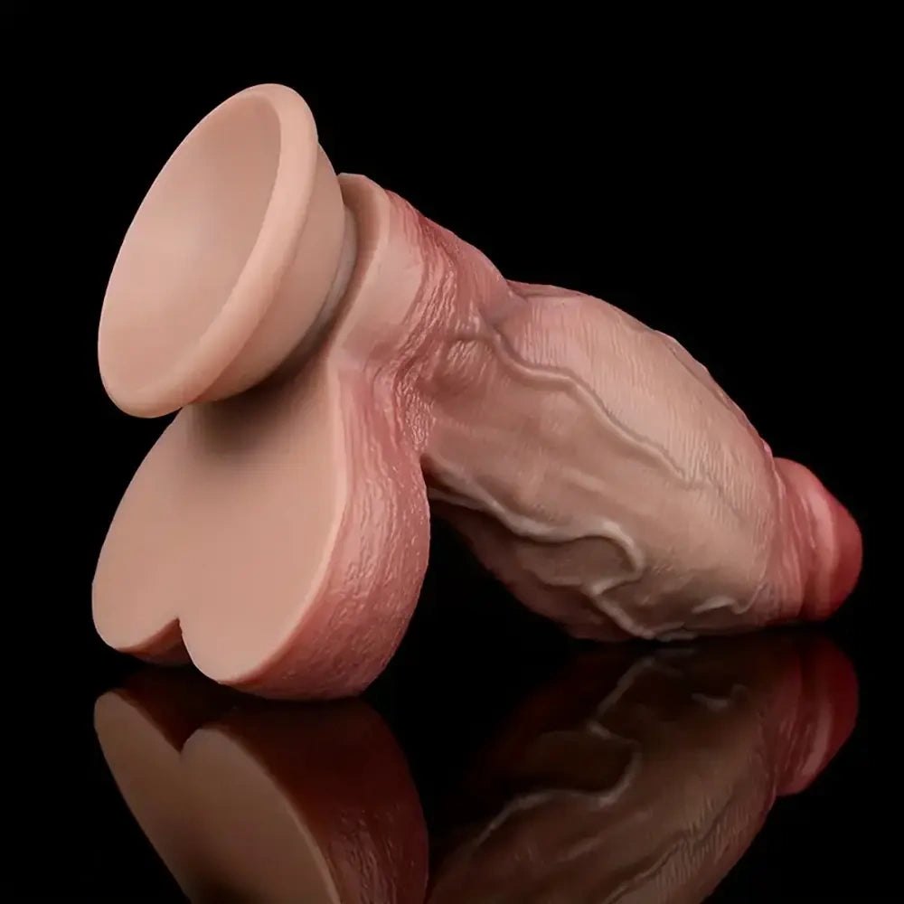 Realistic Silicone Dildo 6.5 In - Flesh Tone Realistic Dildo