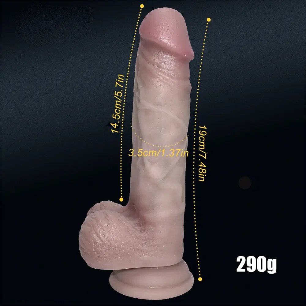 Realistic Silicone Dildo 7.48in - Lifelike Silicone Dildo