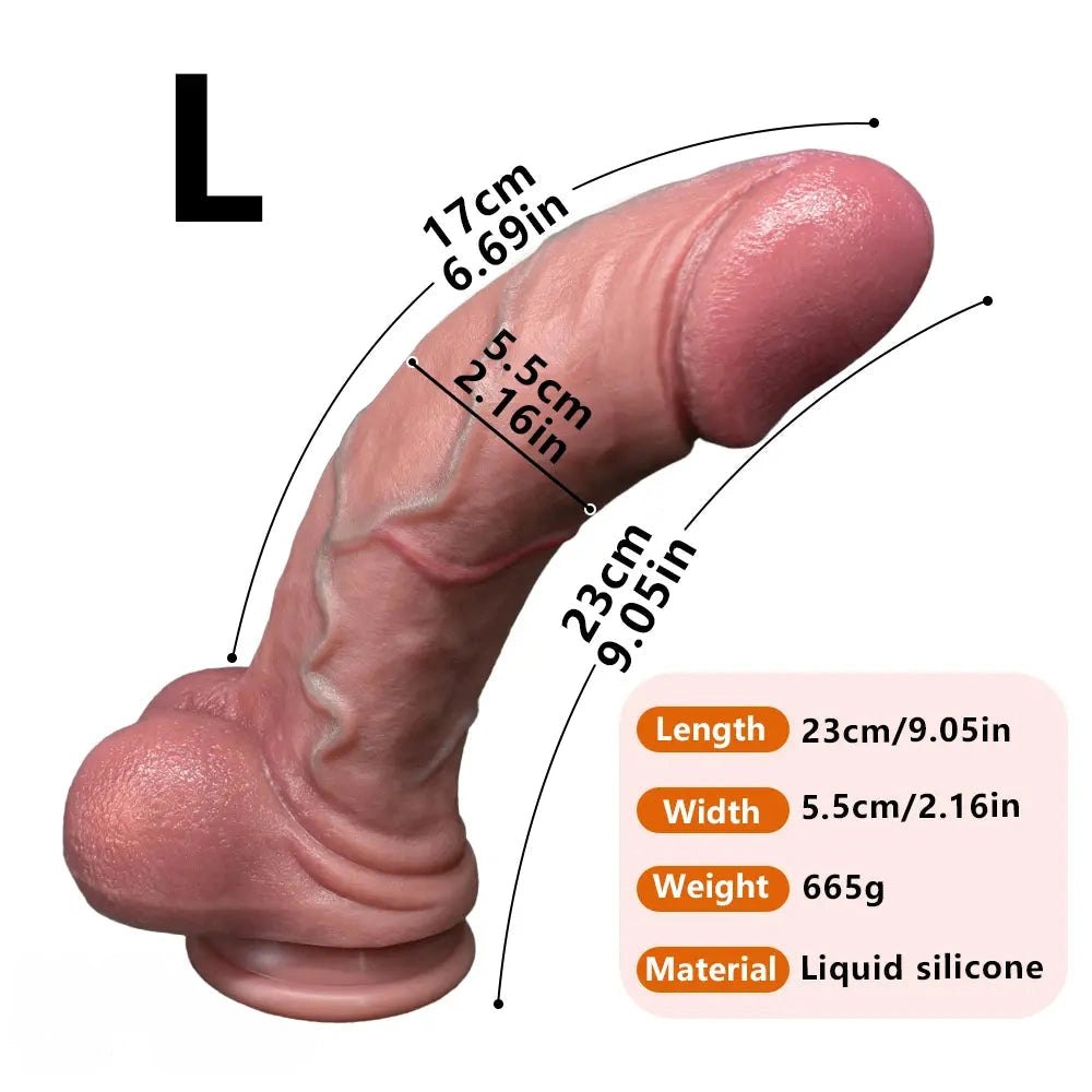 Realistic Silicone Dildo with Harness - Strap-On Compatible Dildo