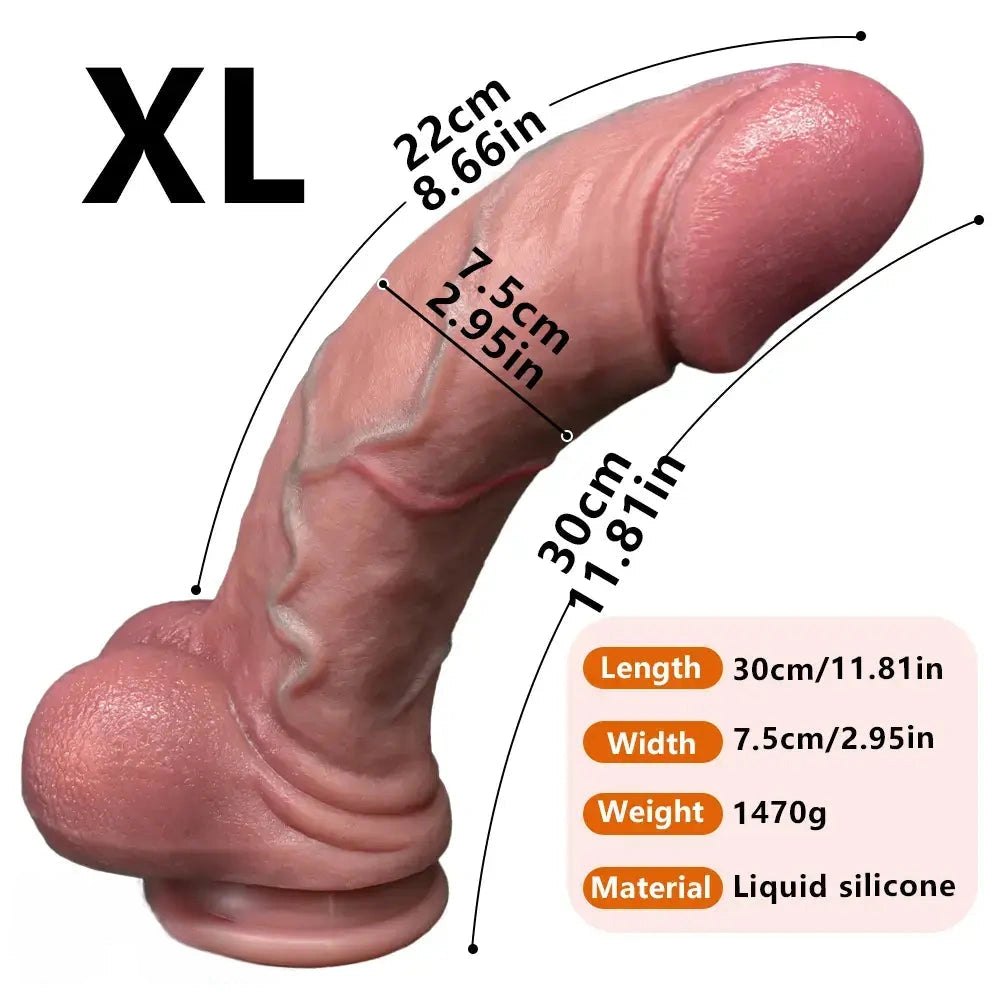 Realistic Silicone Dildo with Harness - Strap-On Compatible Dildo