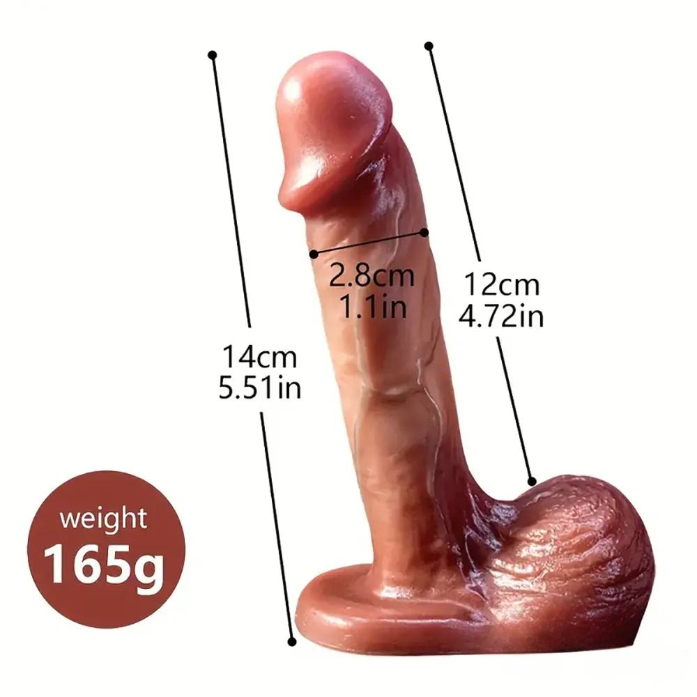 5.5in Realistic Silicone Dildo - Small Slim Realistic Dildo