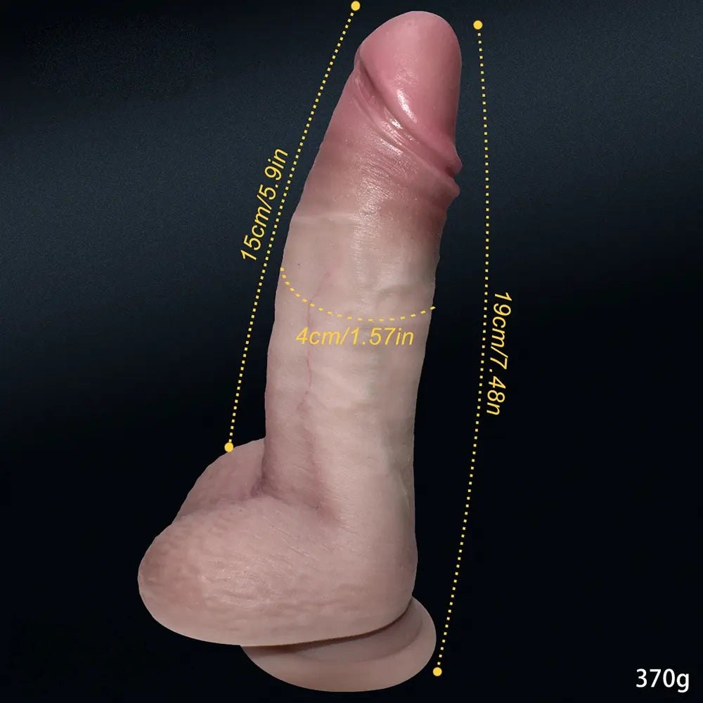Realistic Silicone Dildo 370 g - Suction Cup Realistic Dildo