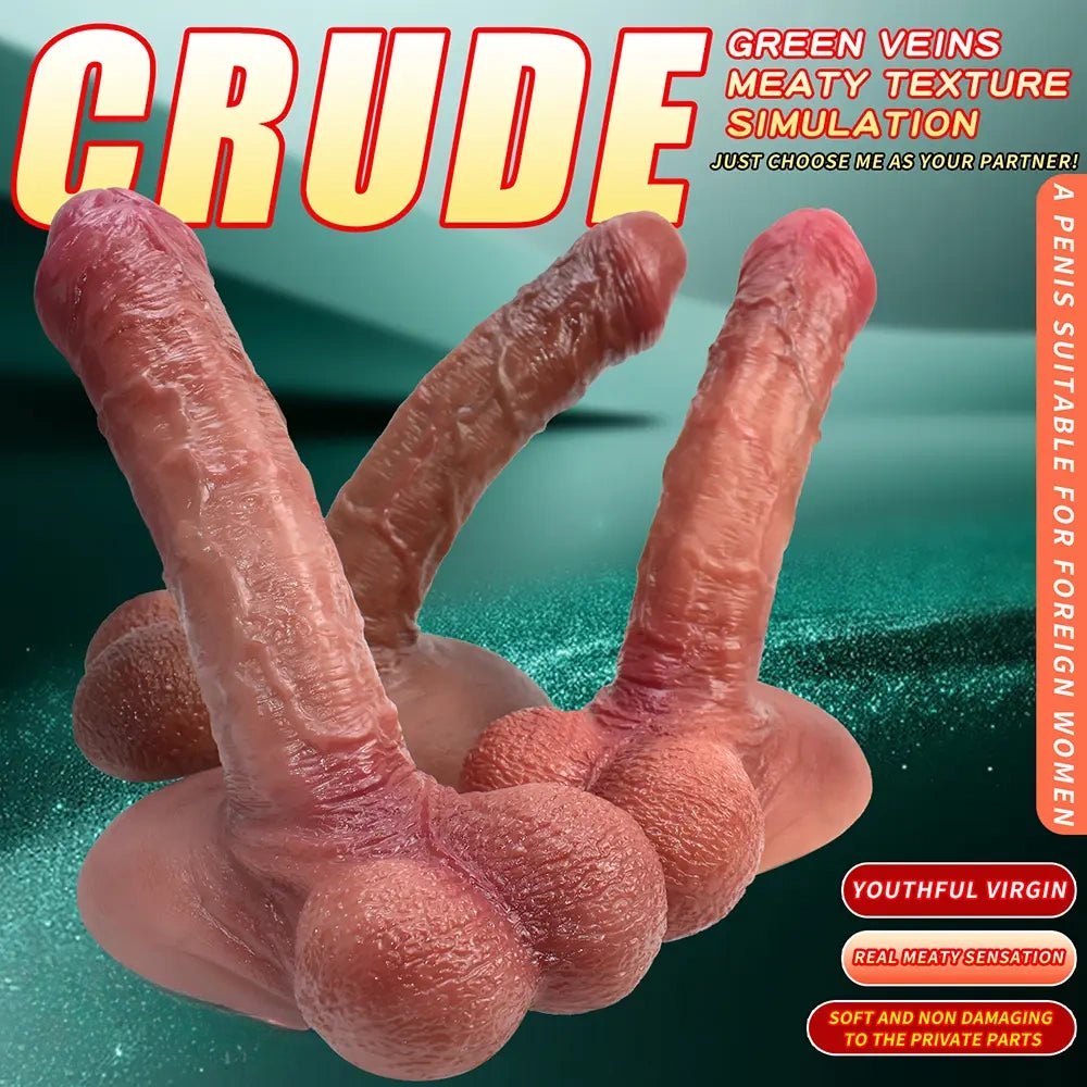 Realistic Suction Cup Dildo 8-10 in - Big Silicone Dildo