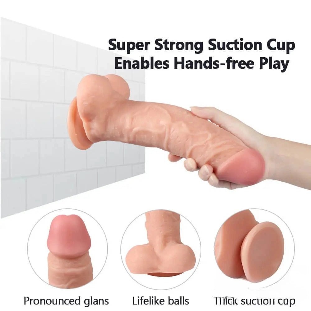 Realistic Suction Cup Dildo 10.6in - Big Realistic Dildo