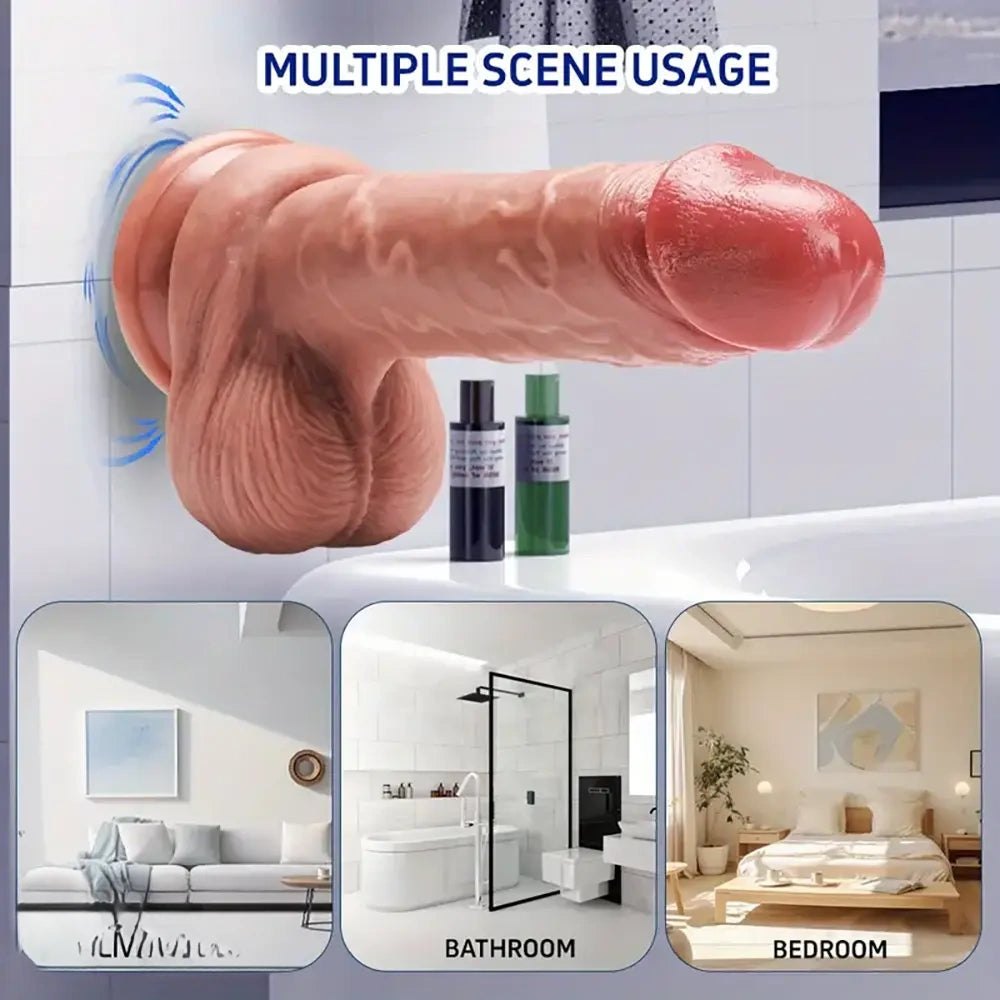 Realistic Suction Cup Dildo 7.87in - Big Silicone Dildo