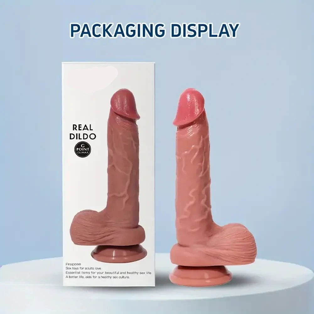 Realistic Suction Cup Dildo 7.87in - Big Silicone Dildo