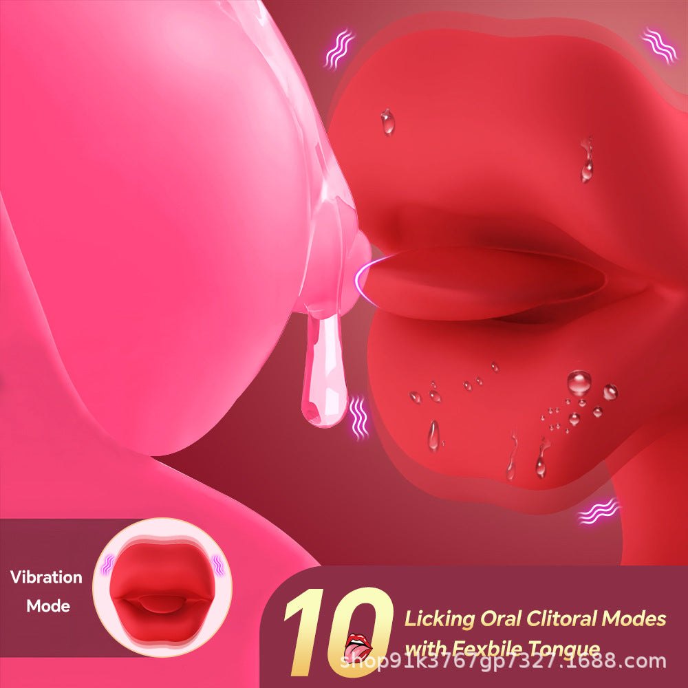 Realistic Tongue Flick Clit Vibrator - Clitoral Stimulator Toy