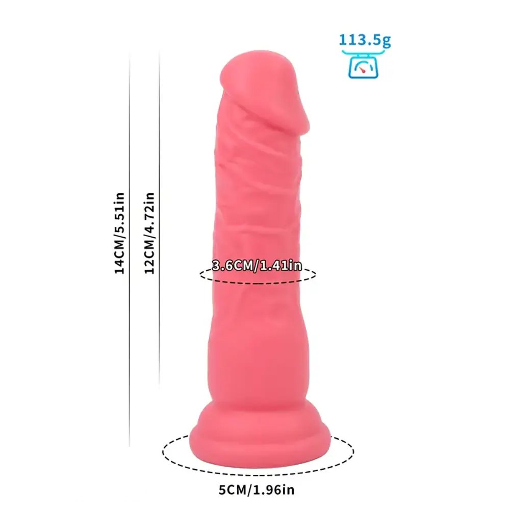 Realistic Vein Small Pink Dildo - Small Beginner Dildo