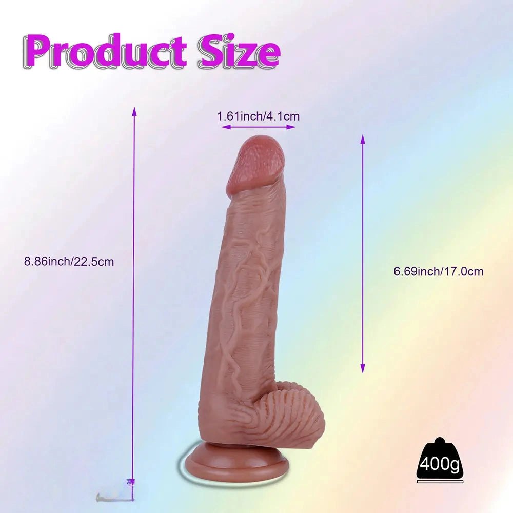 Realistic Veined Dildo S/L - Suction Cup Realistic Dildo
