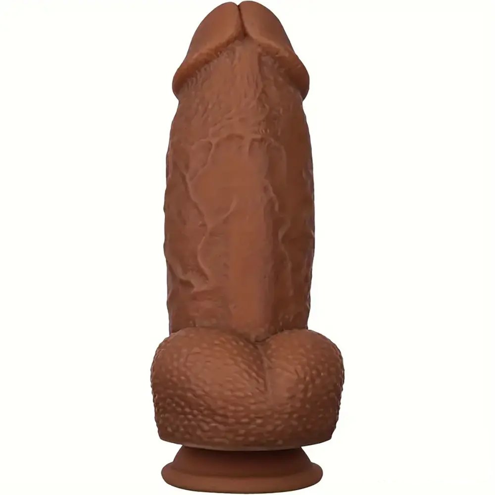 Realistic Veined Dildo with Balls - PVC Realistic Dildo