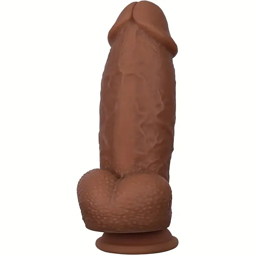 Realistic Veined Dildo with Balls - PVC Realistic Dildo