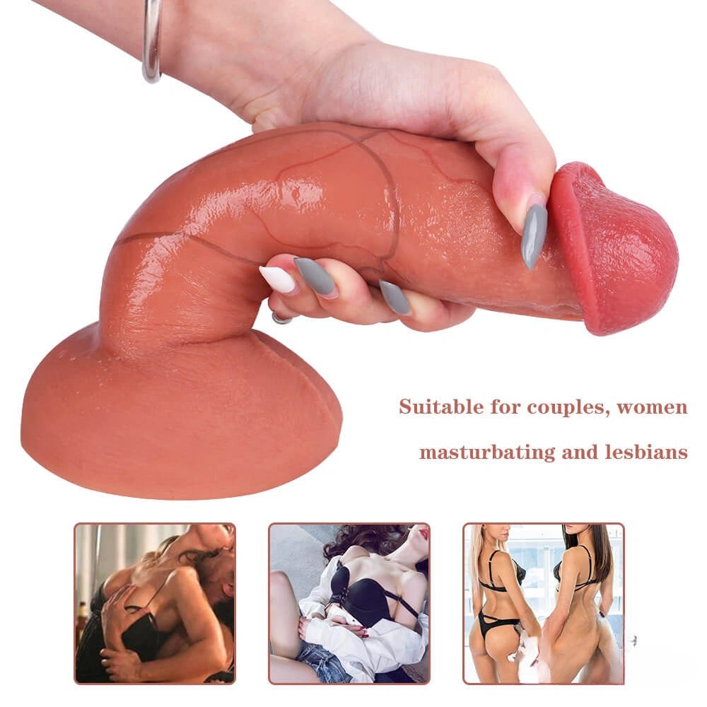 Realistic Veined Suction Cup Dildo - Dildo With Suction Cup
