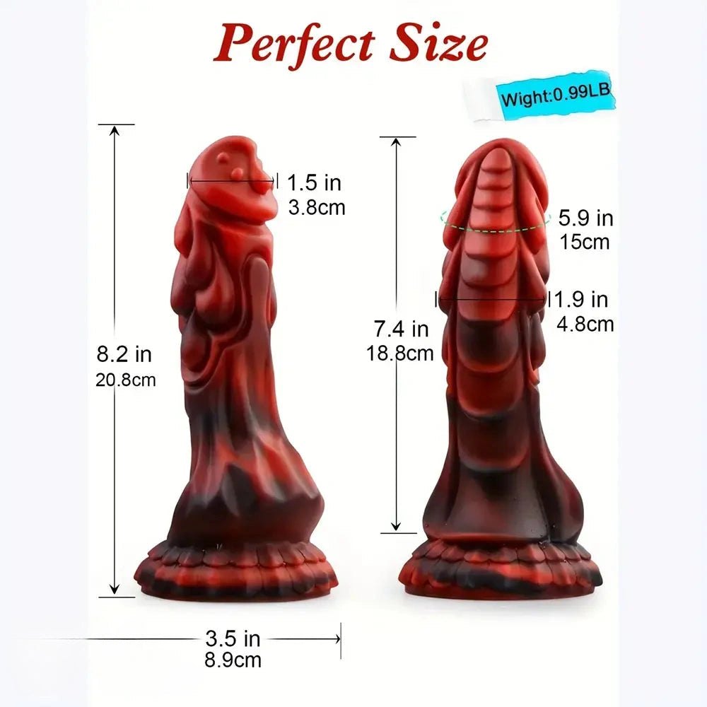 Dragon Scale Fantasy Dildo - 8.2 In Silicone Monster Dildo