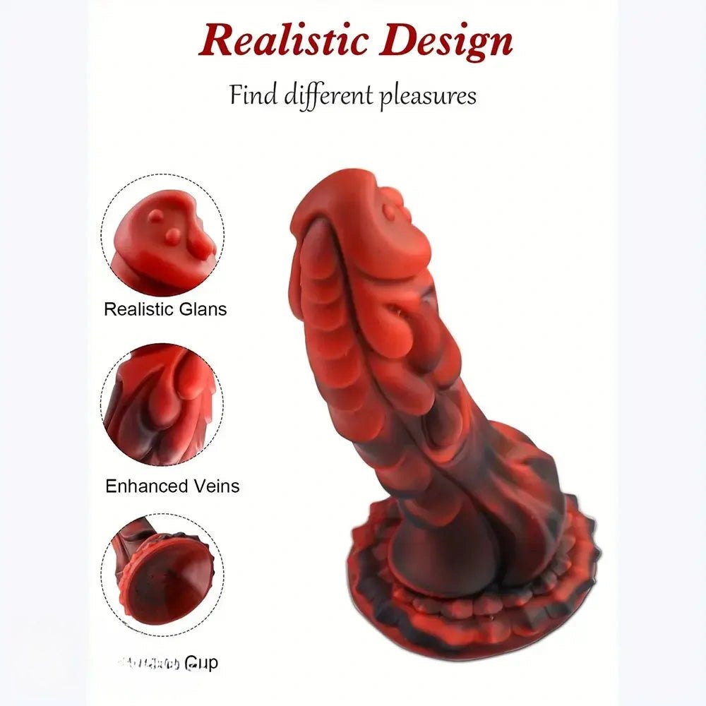 Dragon Scale Fantasy Dildo - 8.2 In Silicone Monster Dildo