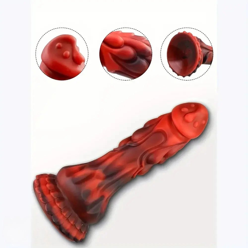 Dragon Scale Fantasy Dildo - 8.2 In Silicone Monster Dildo
