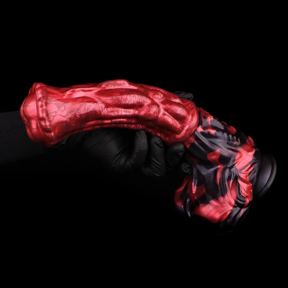 Red Black Horse-Style Dildo - Silicone Animal-Style Dildo
