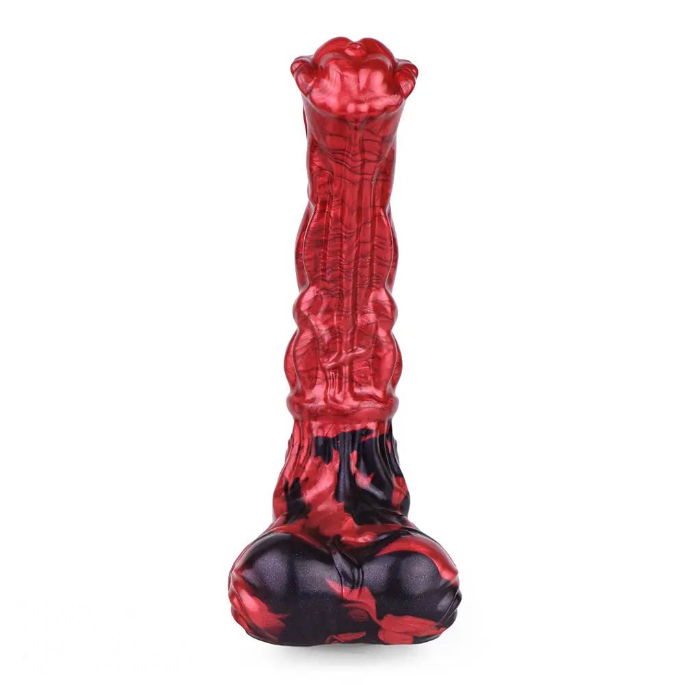 Red Black Horse-Style Dildo - Silicone Animal-Style Dildo