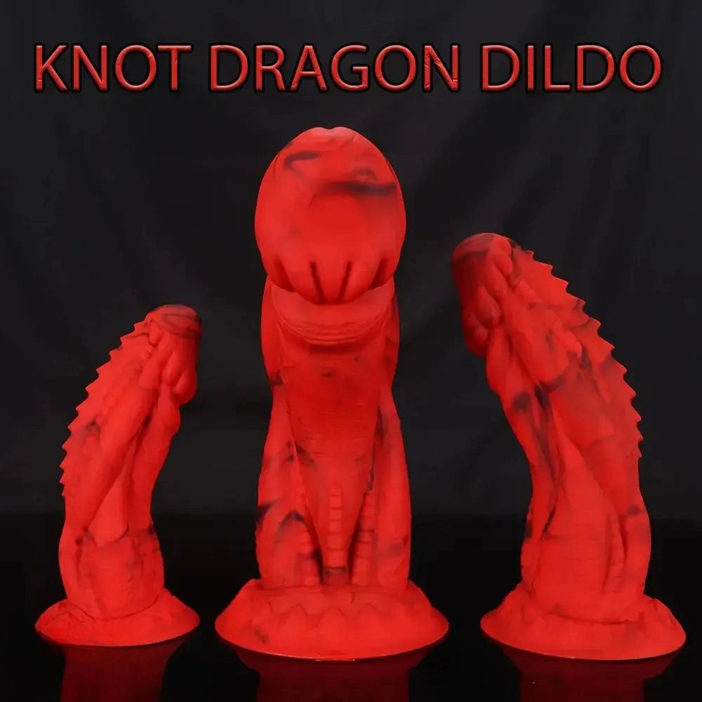 Red Dragon Scale Fantasy Dildo - Silicone Dragon Dildo