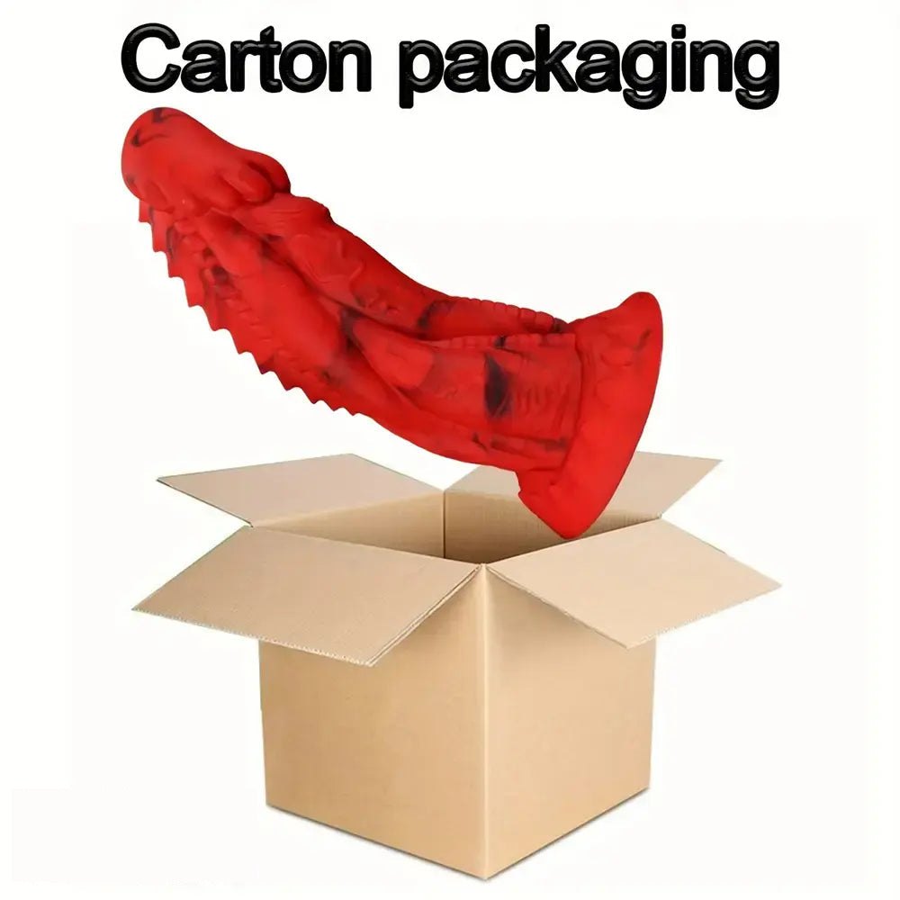 Red Dragon Scale Fantasy Dildo - Silicone Dragon Dildo