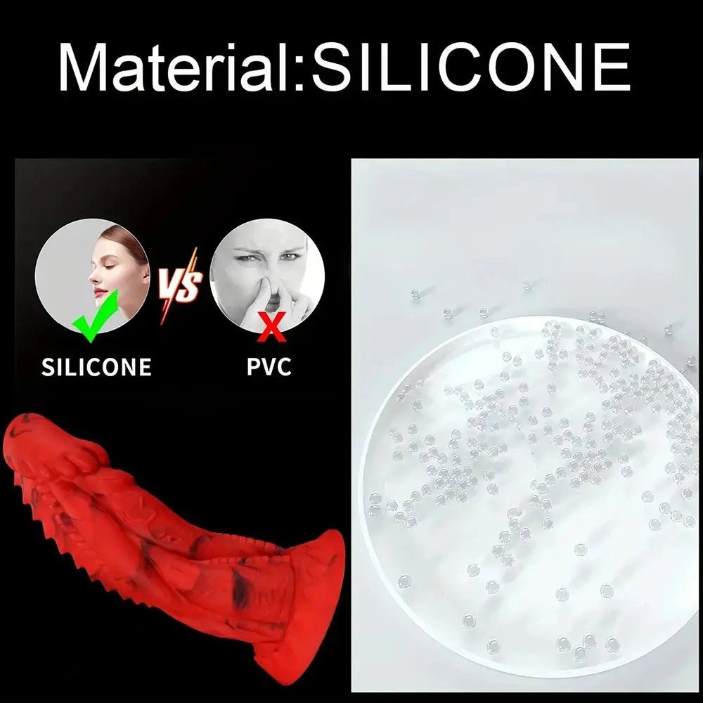 Red Dragon Scale Fantasy Dildo - Silicone Dragon Dildo