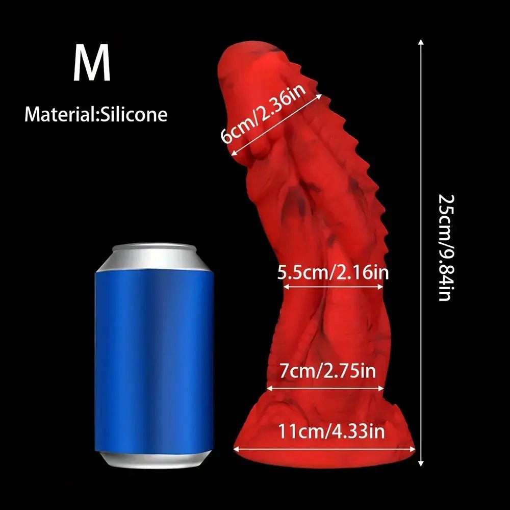 Red Dragon Scale Fantasy Dildo - Silicone Dragon Dildo