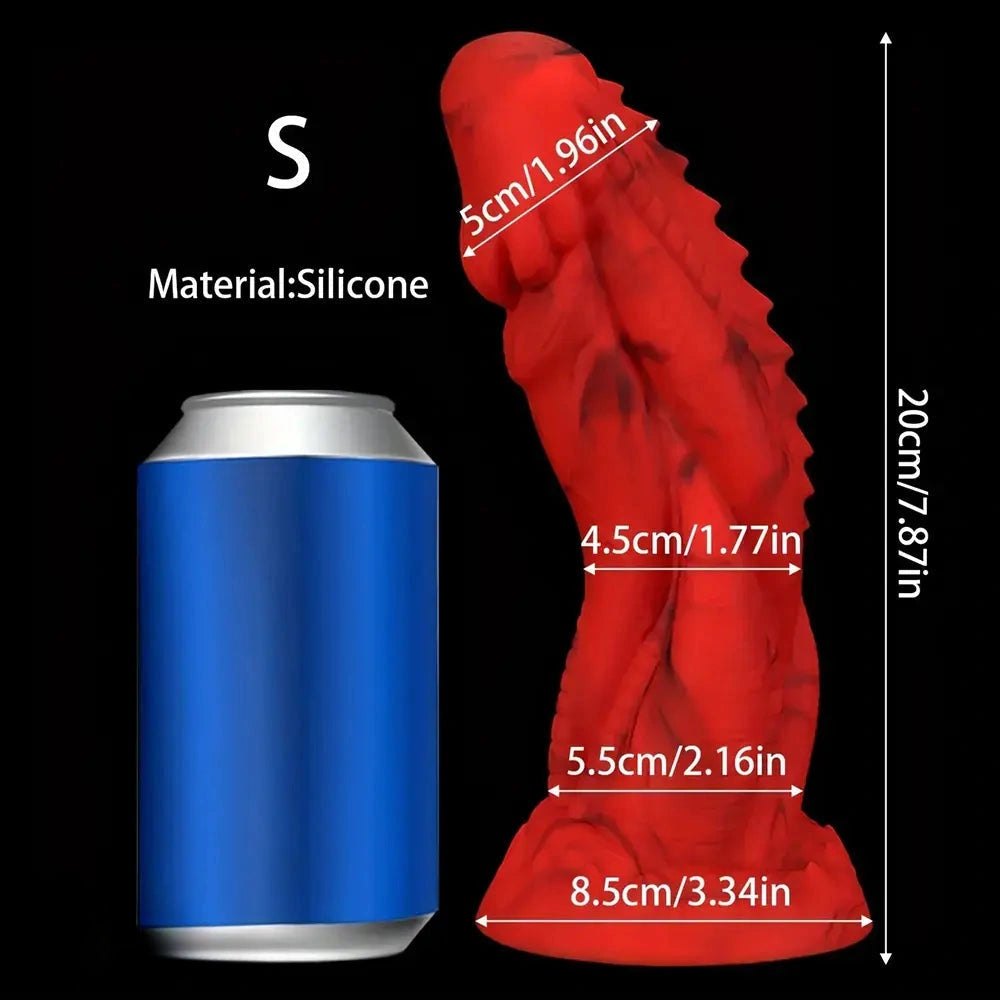 Red Dragon Scale Fantasy Dildo - Silicone Dragon Dildo