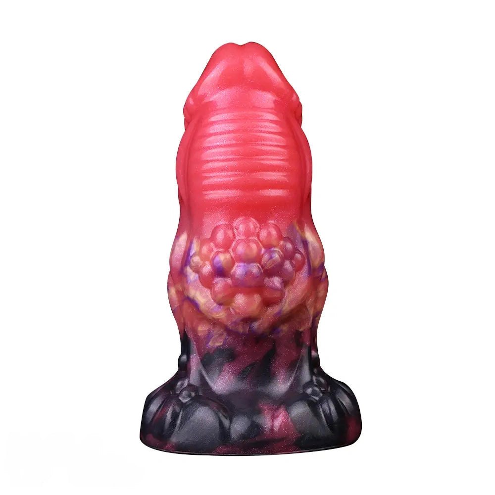 5.5in Red Fantasy Monster Knot Dildo - Fantasy Dildo