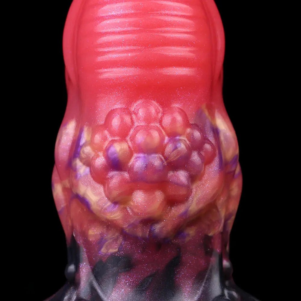 5.5in Red Fantasy Monster Knot Dildo - Fantasy Dildo