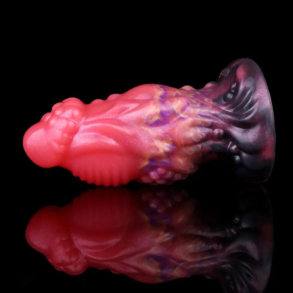 5.5in Red Fantasy Monster Knot Dildo - Fantasy Dildo