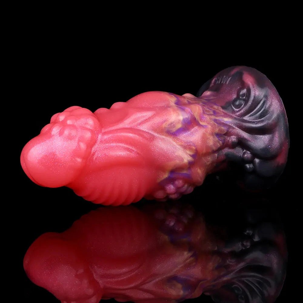 5.5in Red Fantasy Monster Knot Dildo - Fantasy Dildo