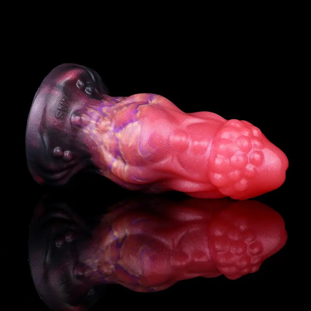 5.5in Red Fantasy Monster Knot Dildo - Fantasy Dildo