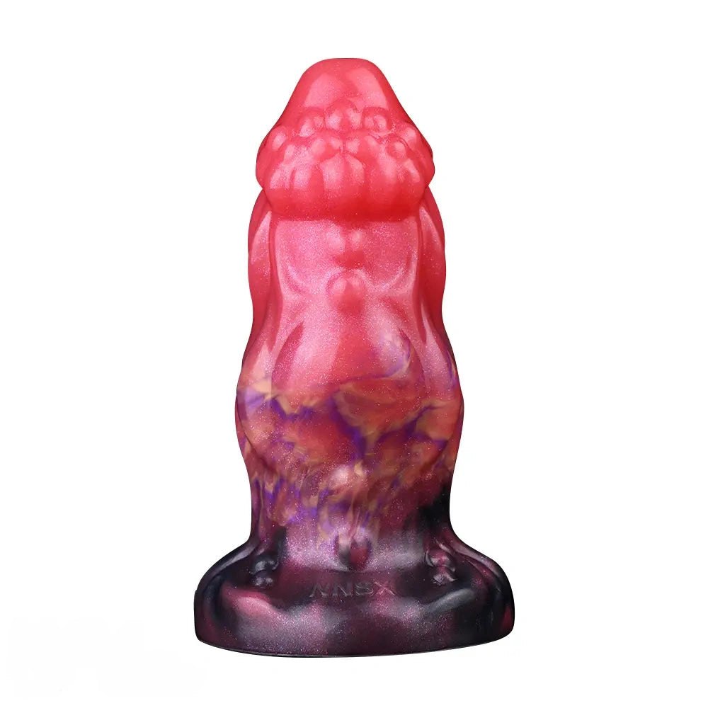5.5in Red Fantasy Monster Knot Dildo - Fantasy Dildo