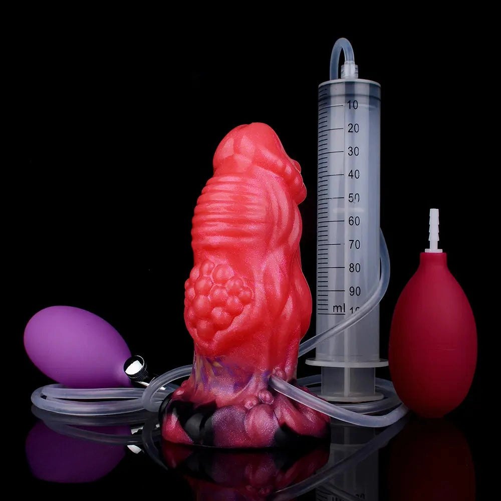 Red Fantasy Squirting Dildo 5.51in - Silicone Fantasy Dildo