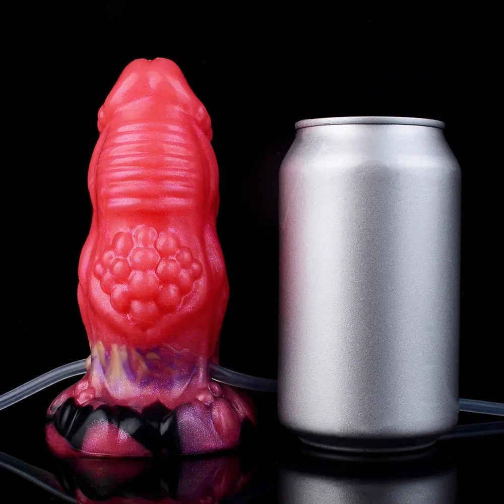 Red Fantasy Squirting Dildo 5.51in - Silicone Fantasy Dildo
