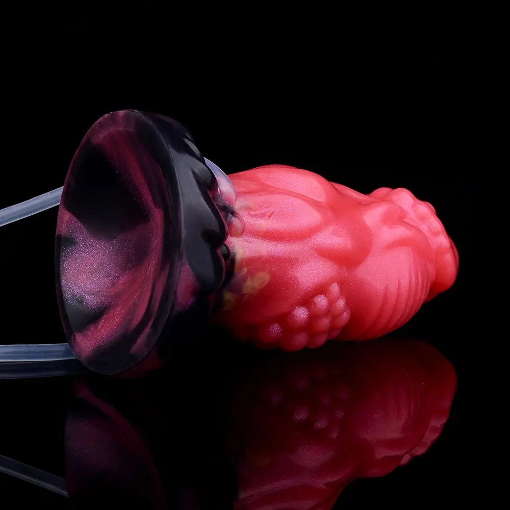 Red Fantasy Squirting Dildo 5.51in - Silicone Fantasy Dildo