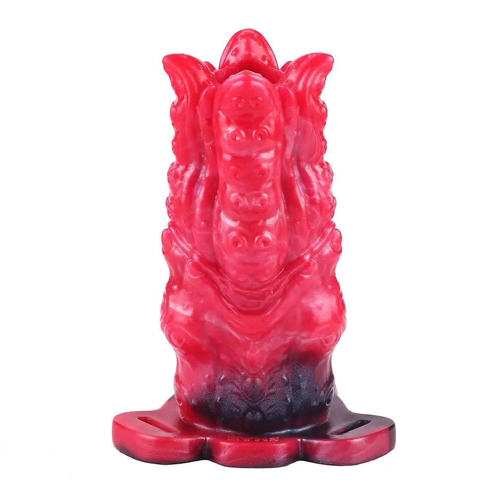 Red Fantasy Strap-On Sleeve - Silicone Strap-On Extension