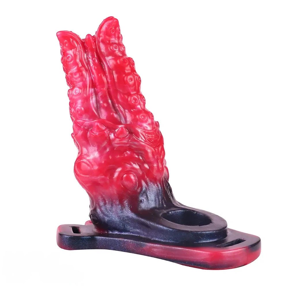 Red Fantasy Strap-On Sleeve - Silicone Strap-On Extension