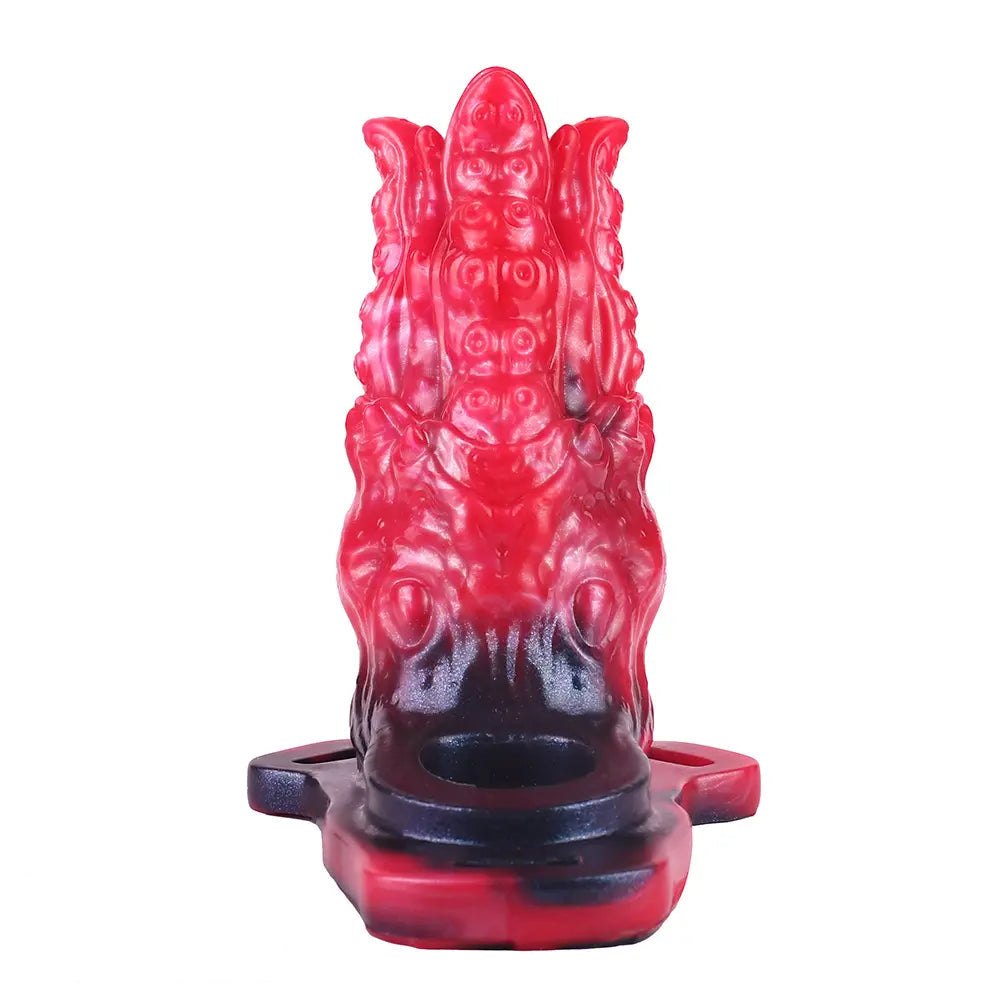 Red Fantasy Strap-On Sleeve - Silicone Strap-On Extension