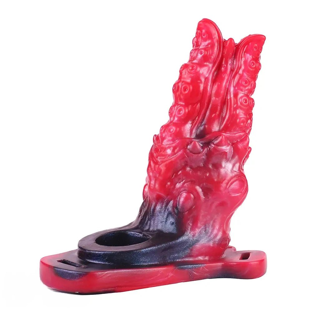 Red Fantasy Strap-On Sleeve - Silicone Strap-On Extension