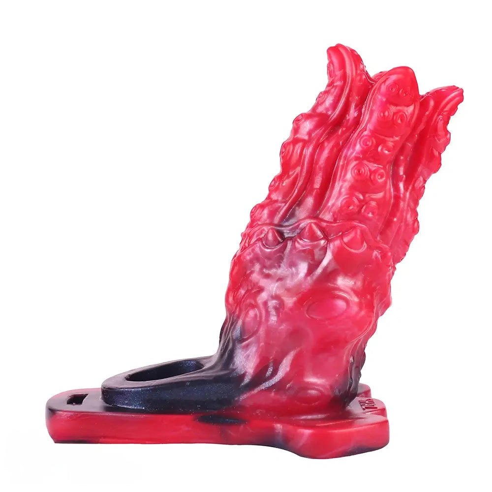 Red Fantasy Strap-On Sleeve - Silicone Strap-On Extension