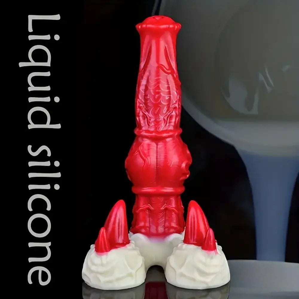 Red Knot Animal Dildo - Silicone Knotted Horse Dildo