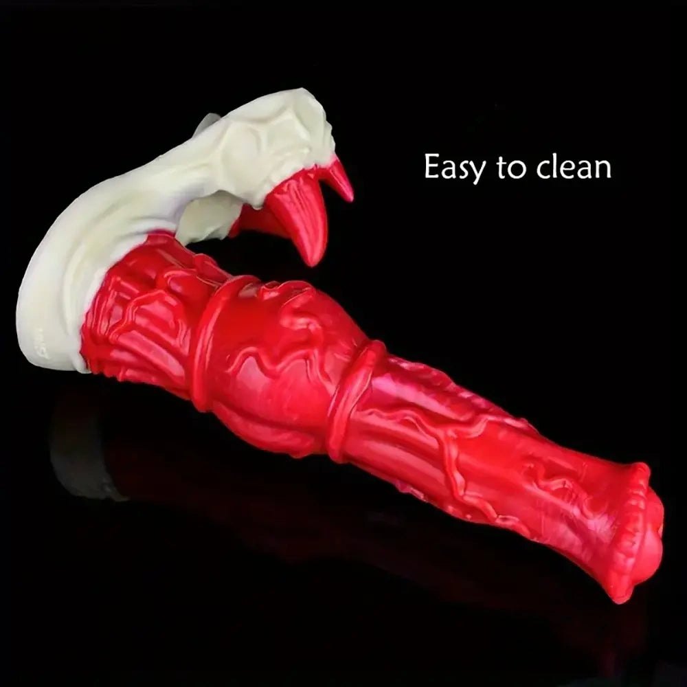 Red Knot Animal Dildo - Silicone Knotted Horse Dildo
