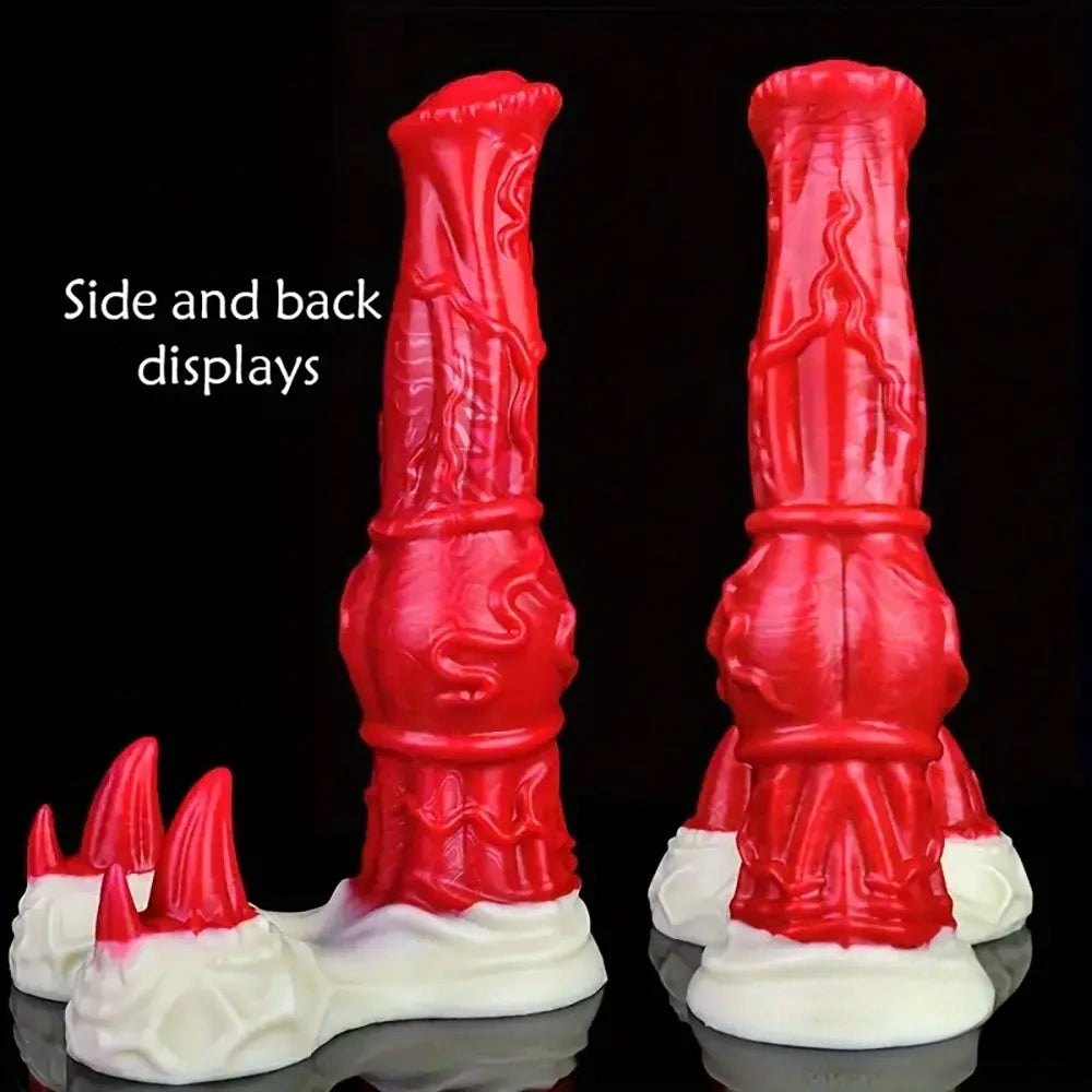 Red Knot Animal Dildo - Silicone Knotted Horse Dildo