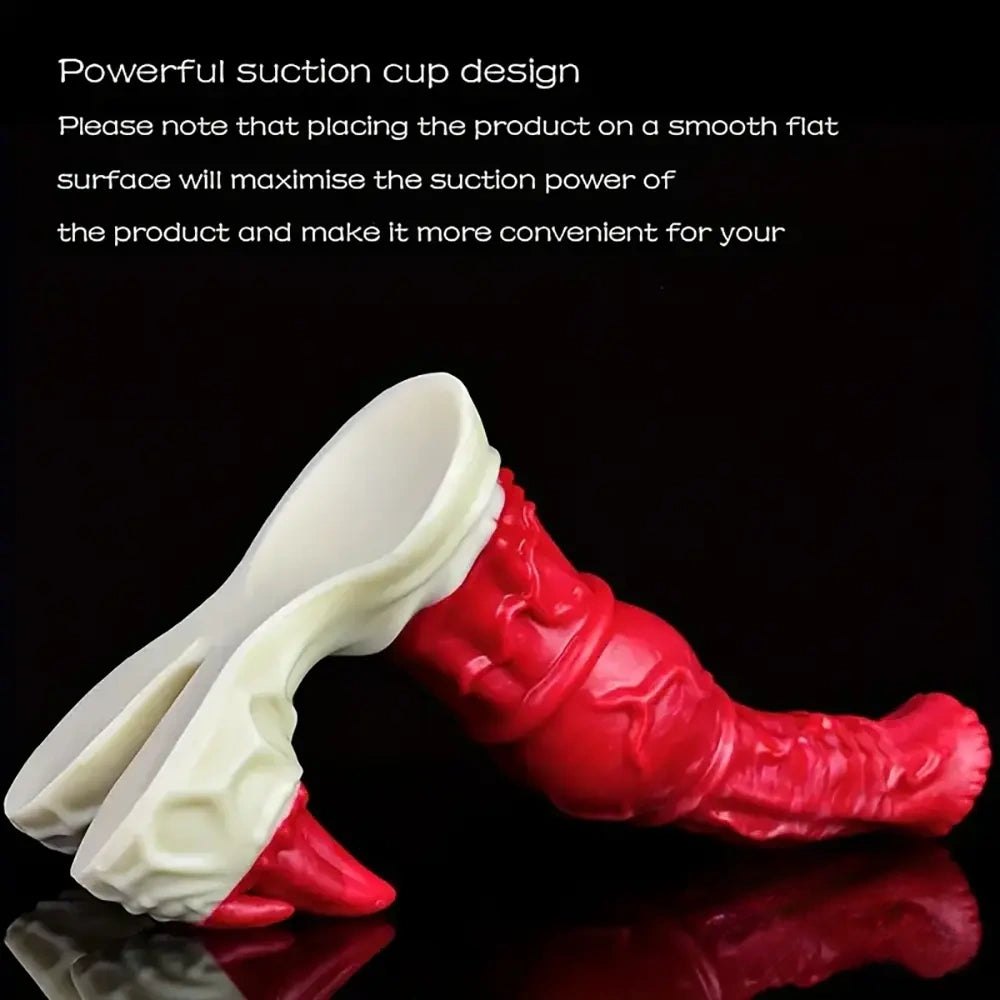 Red Knot Animal Dildo - Silicone Knotted Horse Dildo