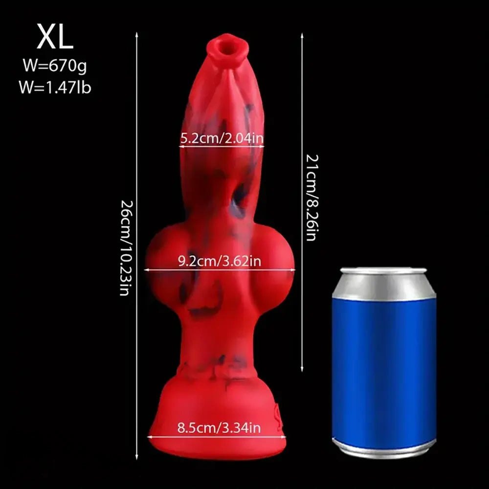 Red Knot Fantasy Dildo, 4 Sizes - Silicone Knot Dildo